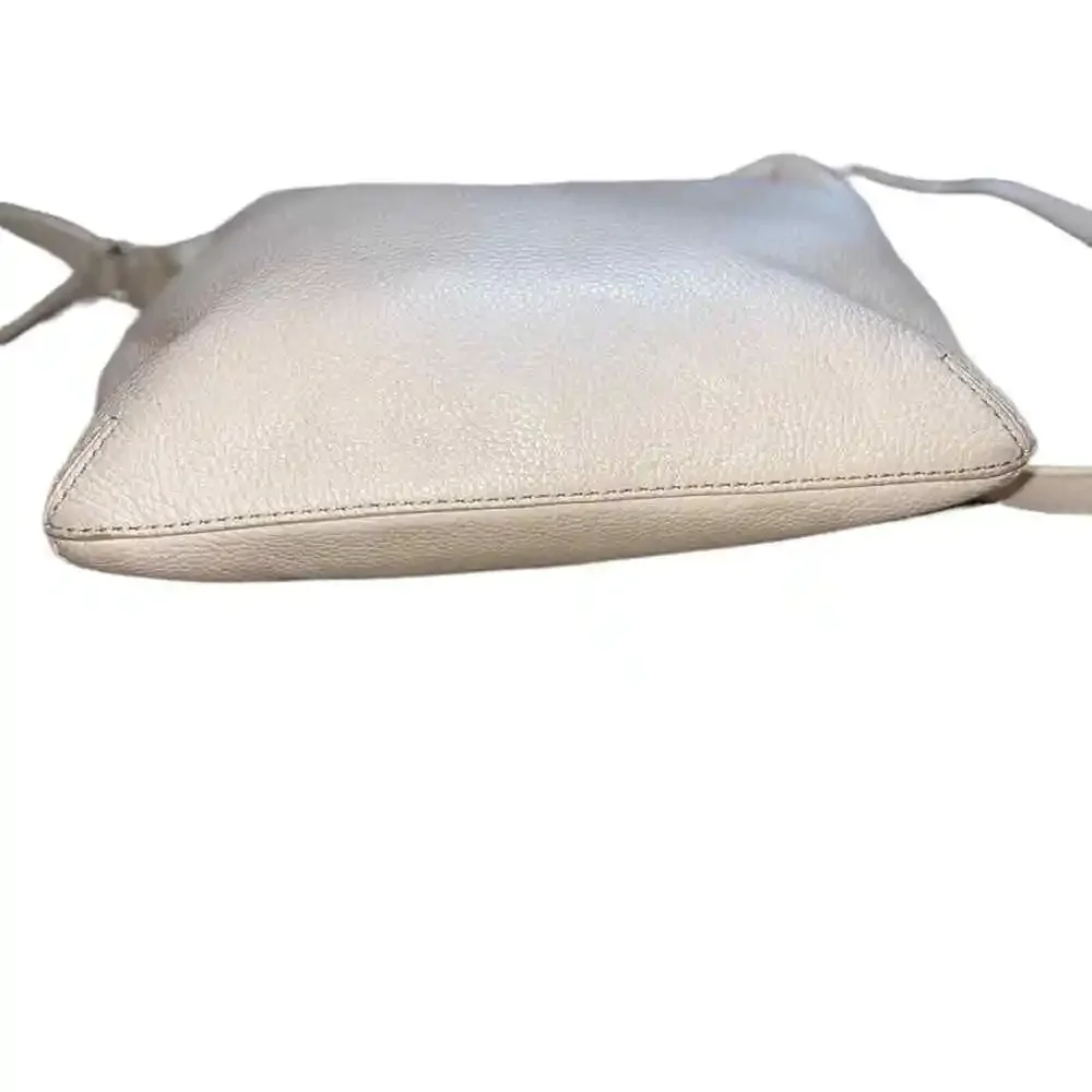 Kate Spade White Pebble Leather Crossbody Purse White